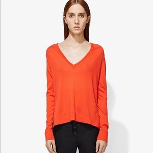 Proenza Schouler Coral Cotton Silk Wave Pullover